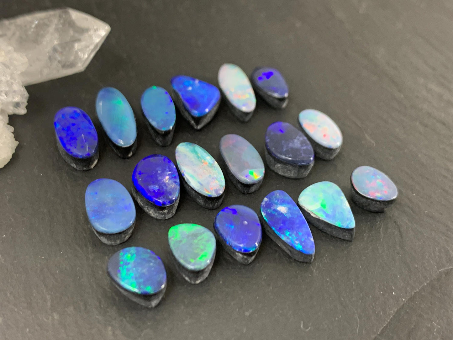 Australian Opal Doublet 8-13mm long cabochon