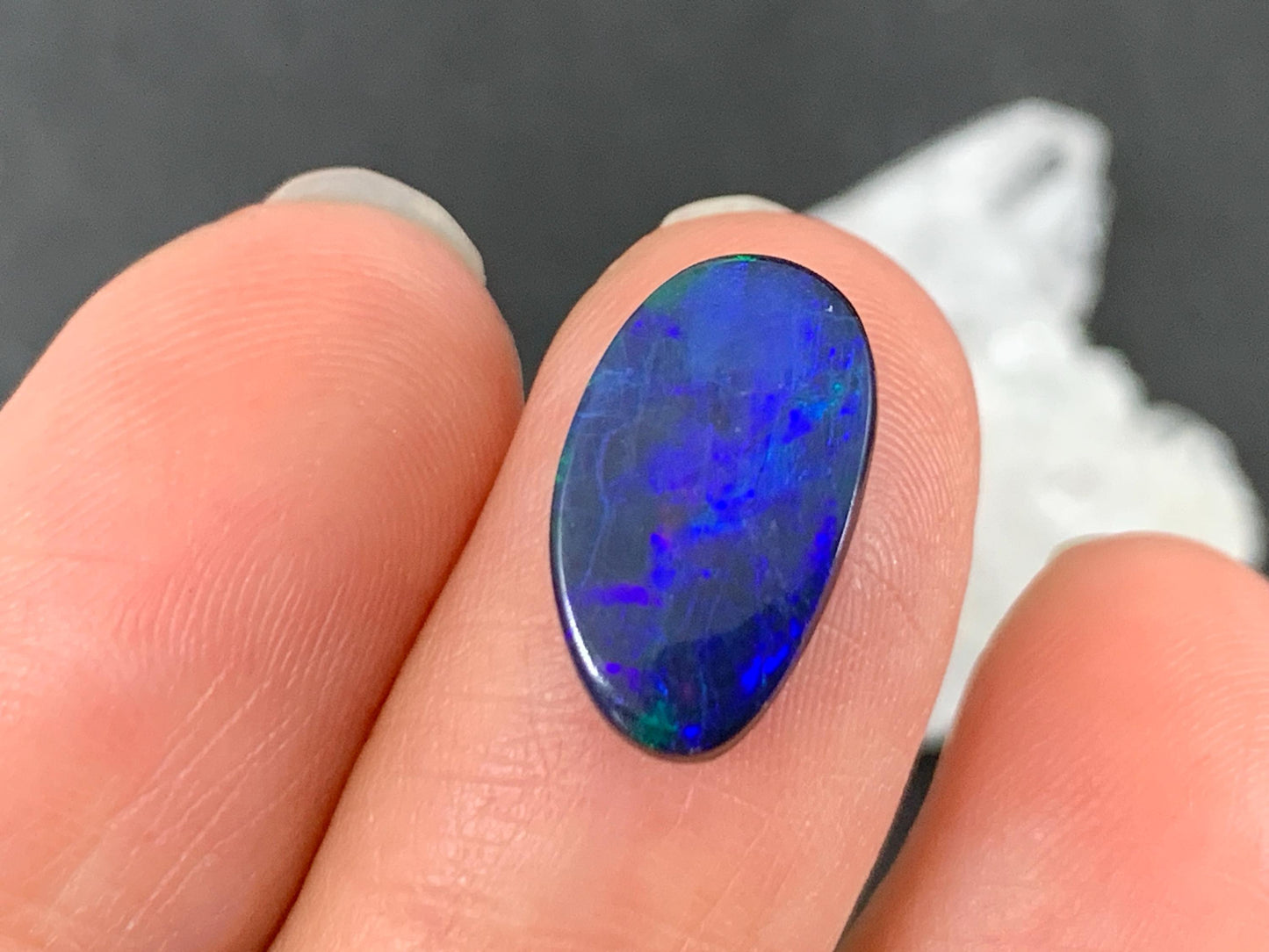 Australian Opal Doublet 8x14x4mm Free Form Cabochon - Natural Gemstone