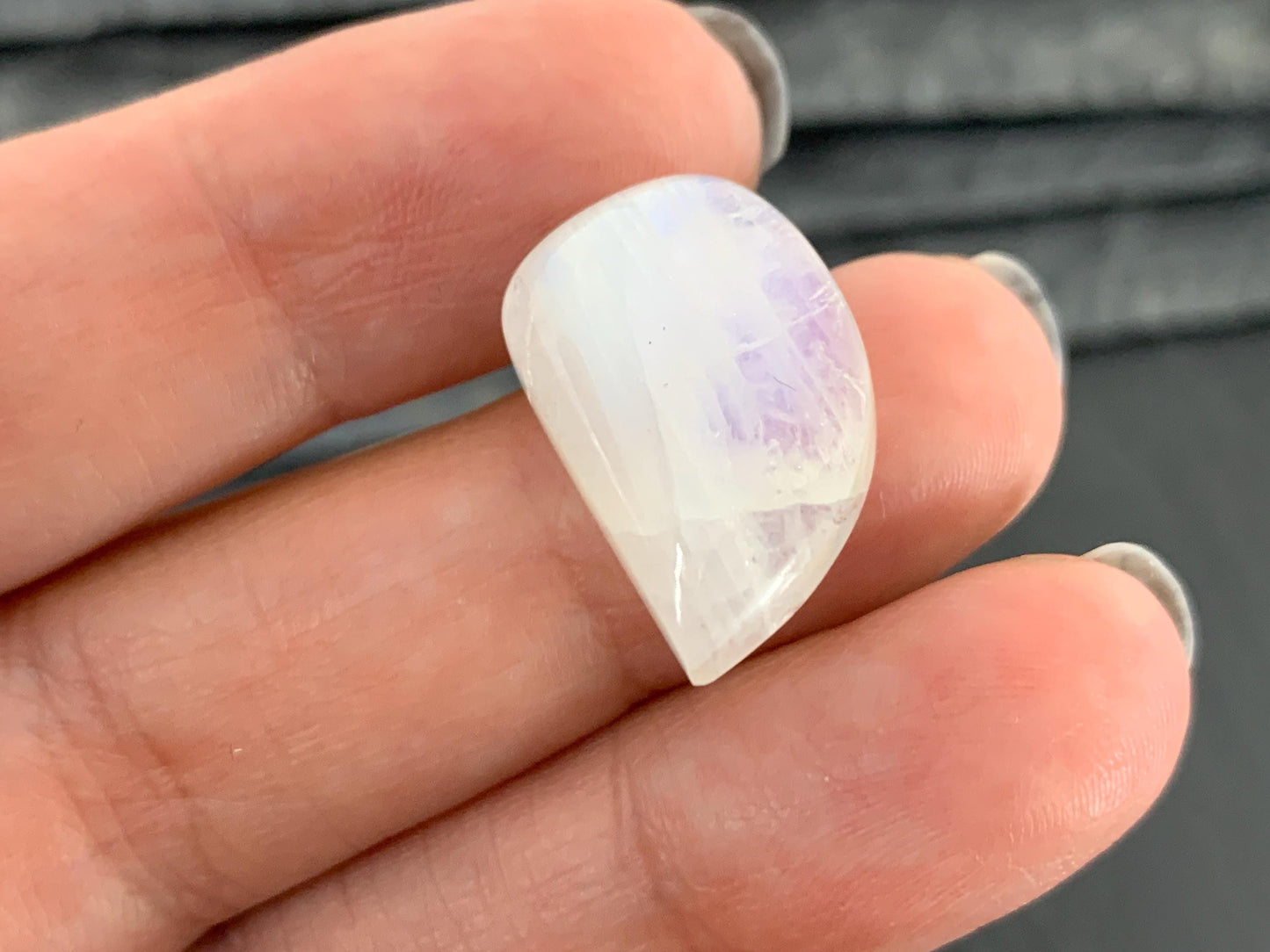 Rainbow Moonstone 21x13x8mm cabochon
