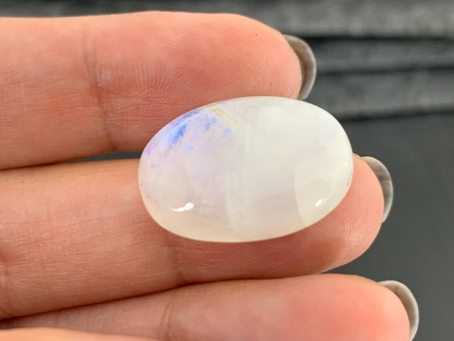 Rainbow Moonstone 22x16x6mm cabochon