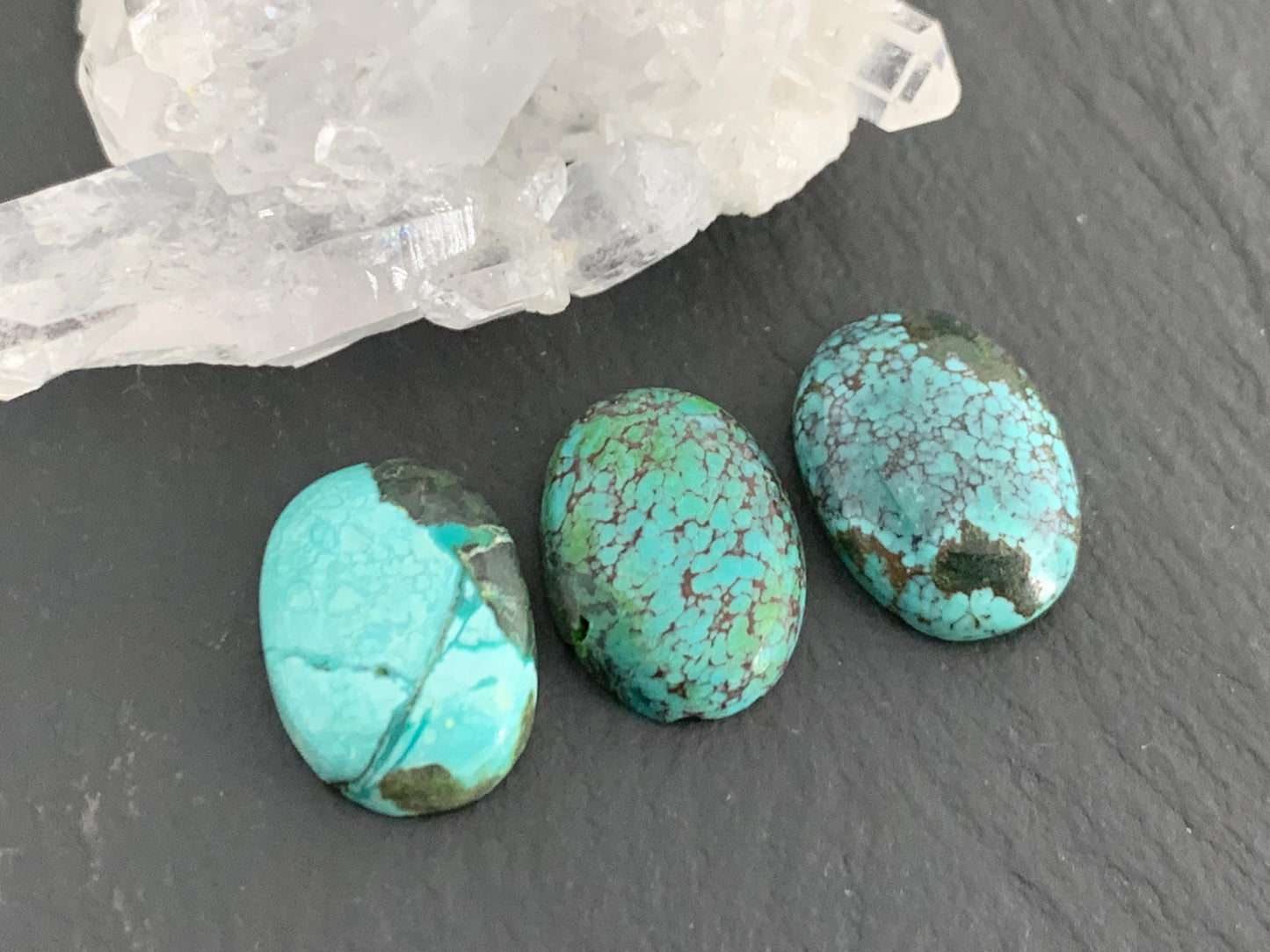 Tibetan Turquoise oval 10x14mm cabochon- Select your cabochon