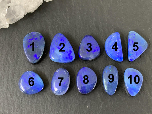 Australian Opal Doublet 8-10mm long cabochon - Second quality