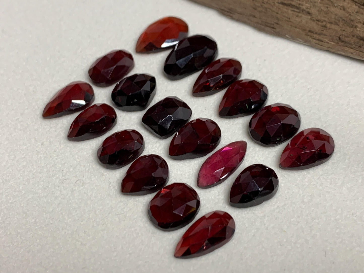 Faceted Garnet 11-16mm cabochon