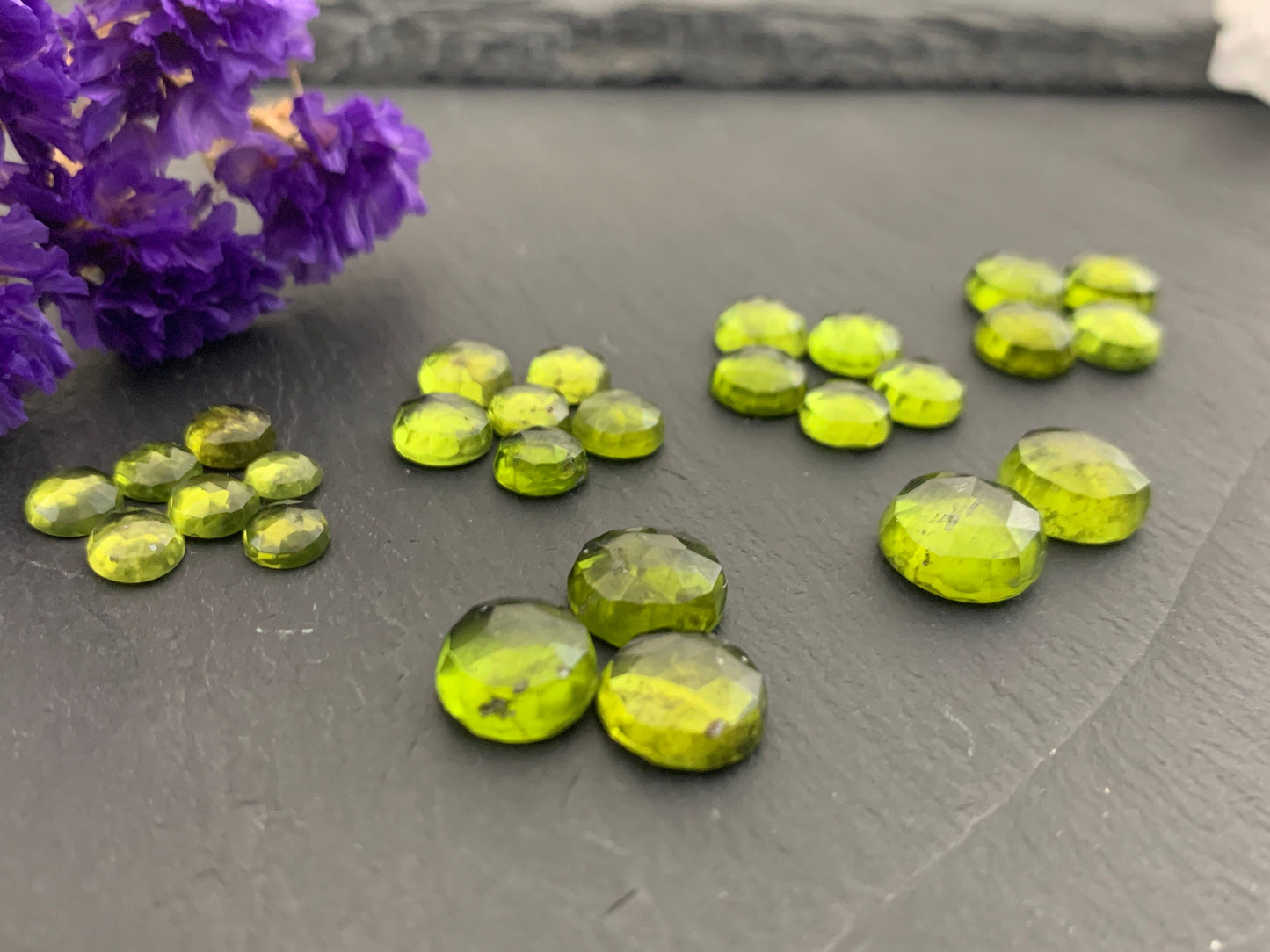 Faceted Vesuvianite round 5mm, 6mm, 7mm, 8mm, 9mm, 10mm cabochon