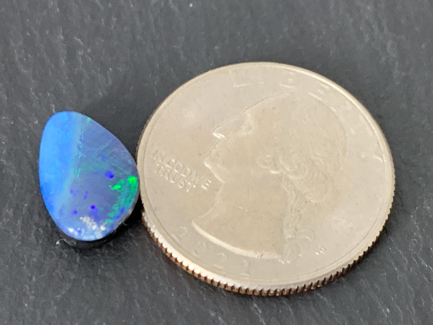 Australian Opal doublet 8.5x13x4mm cabochon