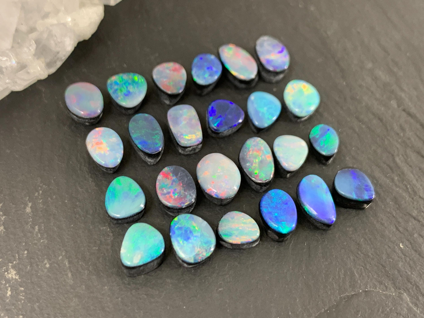 Australian Opal Doublet - Natural Opal Cabochon Free Form Stone 5-8mm