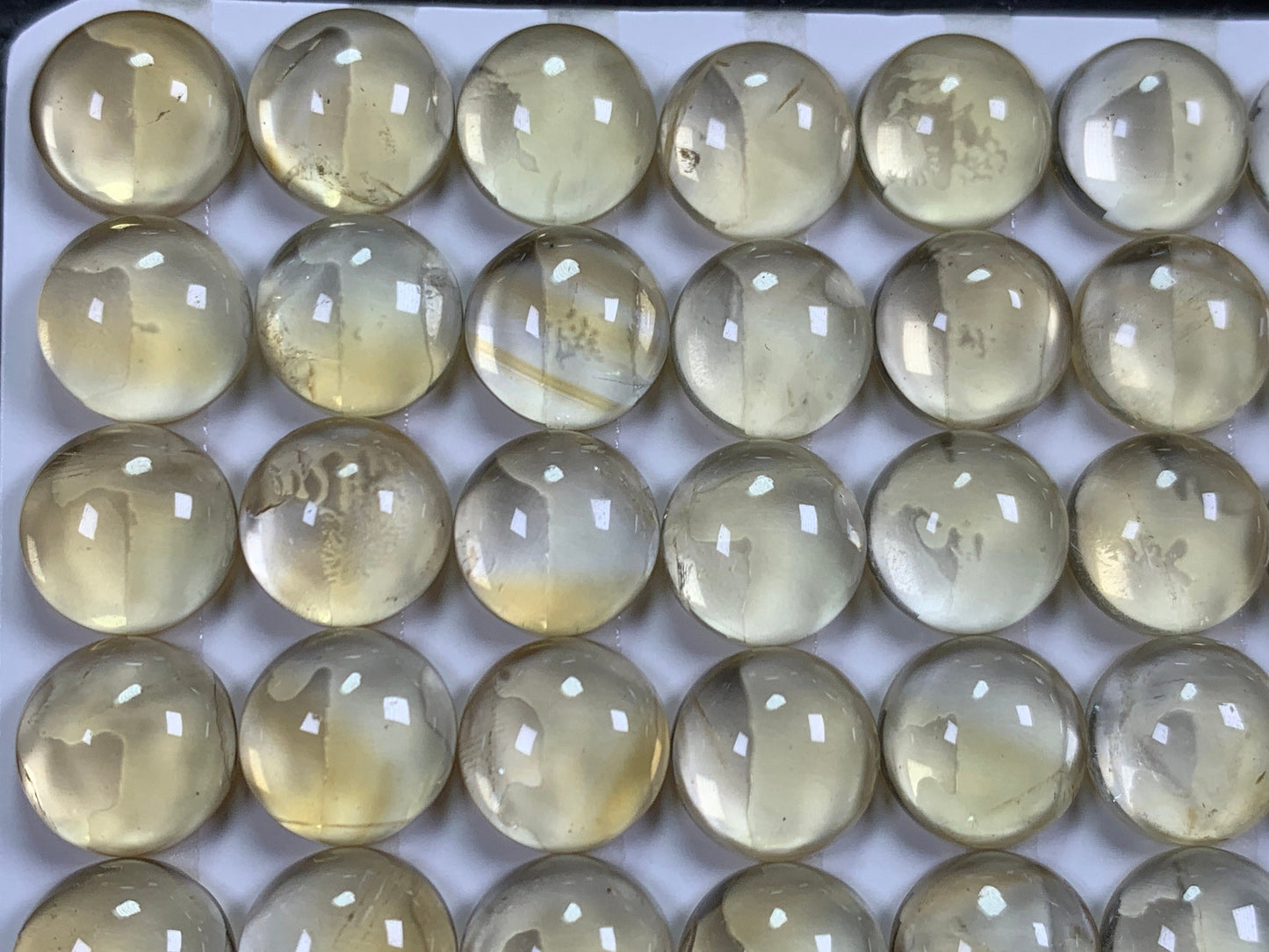 Citrine round 10mm cabochon - Calibrated cabochons