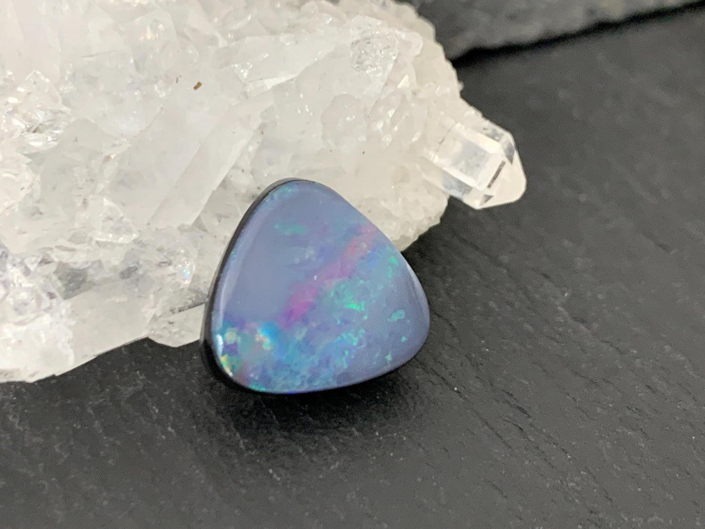 Australian Opal doublet 11.5x12x4mm cabochon