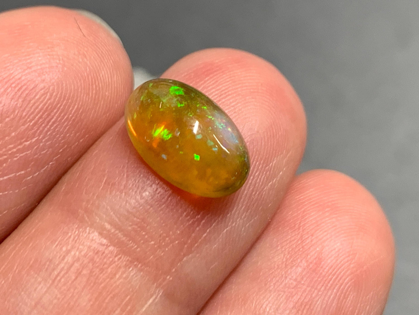Natural Black Ethiopian Opal pear 7x12x4mm cabochon
