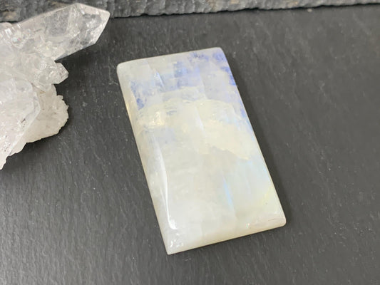Rainbow Moonstone 42x24x9mm cabochon