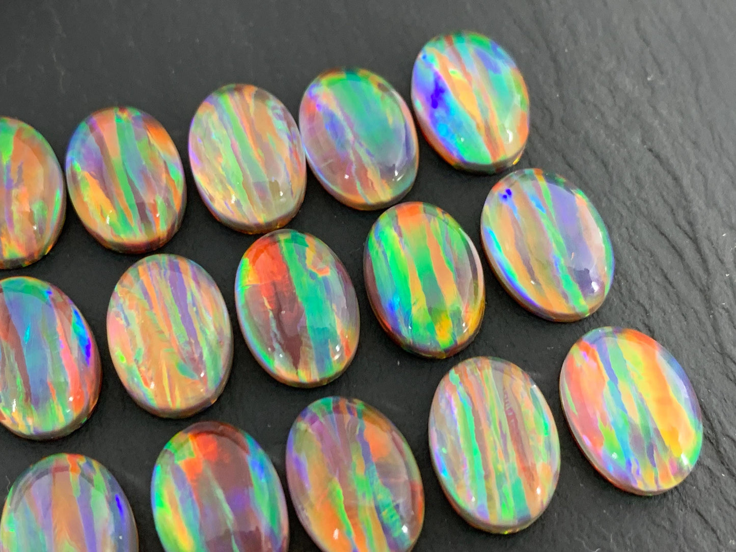 Aurora Opal Oval 10x14mm Cabochons, Colorful cabochons
