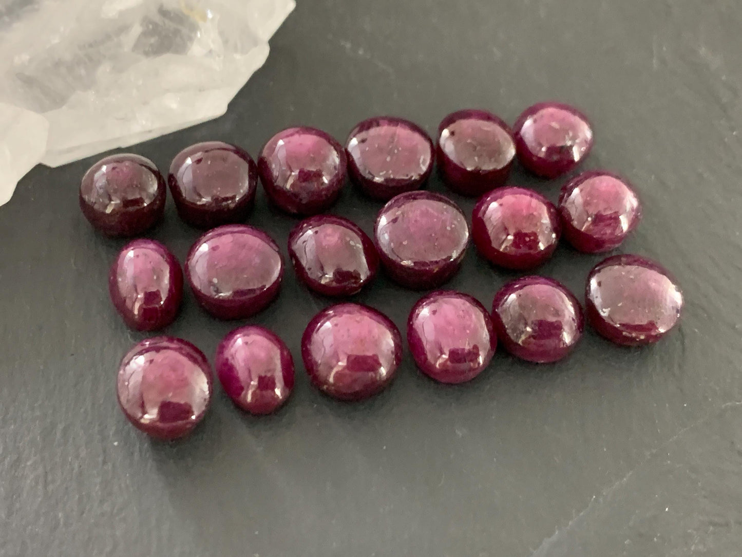 Ruby cabochon 8-9mm long