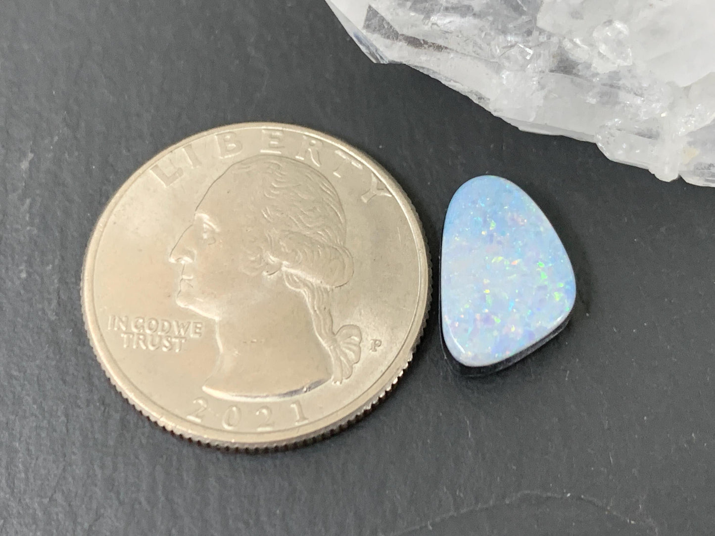 Australian Opal Doublet 9x14x4mm Free Form Cabochon - Natural Gemstone