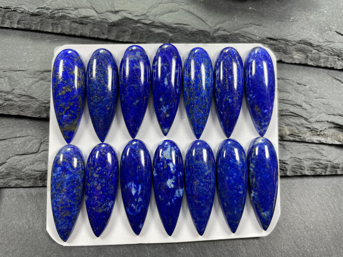 Lapis Lazuli pear cabochon - Calibrated cabochons