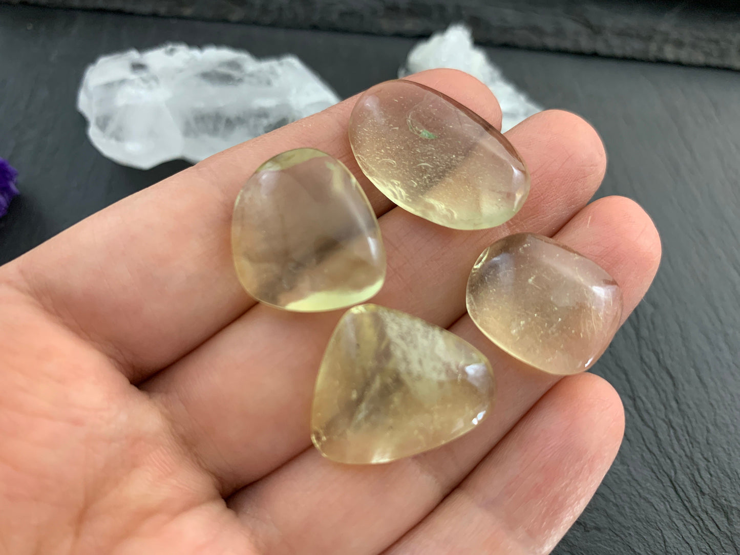 Libyan Desert Glass 18-24mm long cabochon