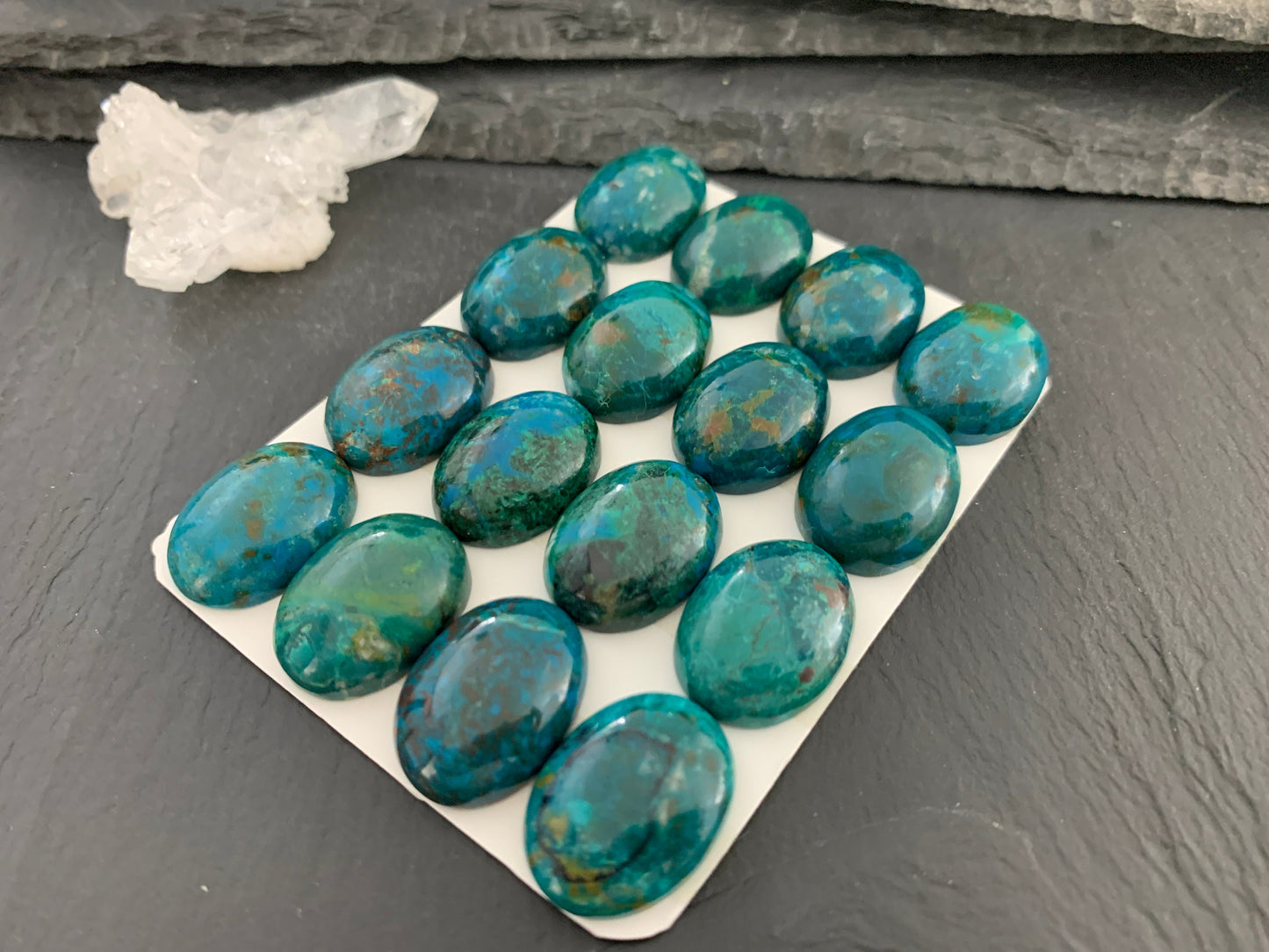 Chrysocolla oval 15x20mm cabochon - Calibrated cabochons