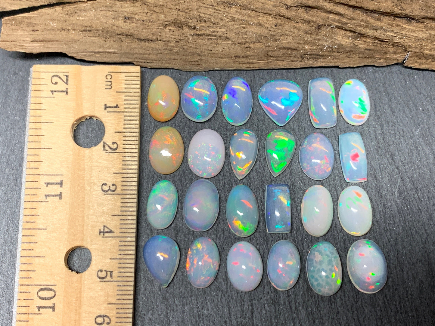 Ethiopian Opal 11-12mm long cabochon