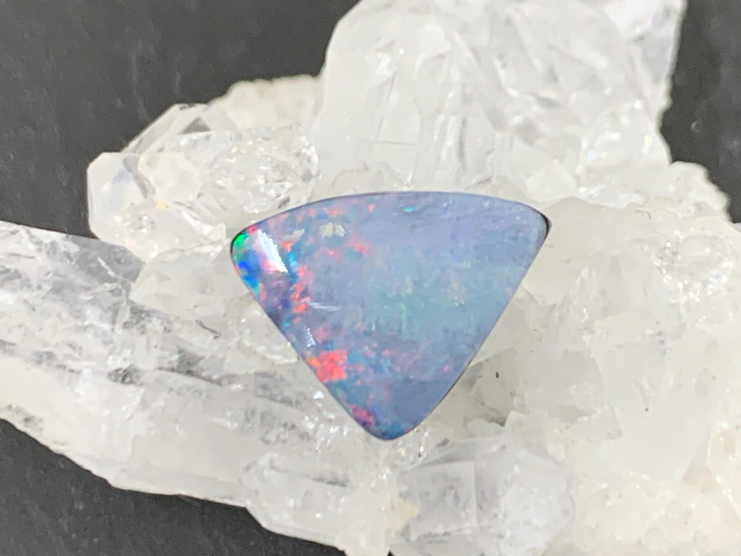 Australian Opal Doublet Cabochon 10x10x4mm - Natural Free Form Gemstone