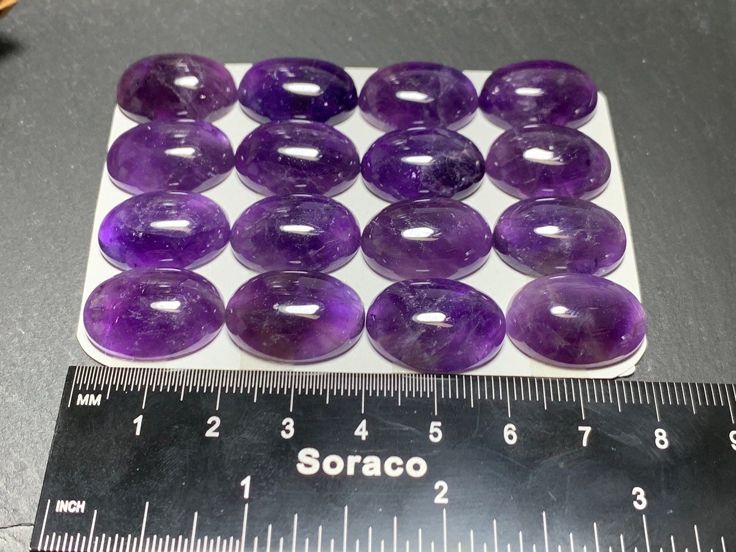 Amethyst oval 15x20mm cabochon - Calibrated cabochons