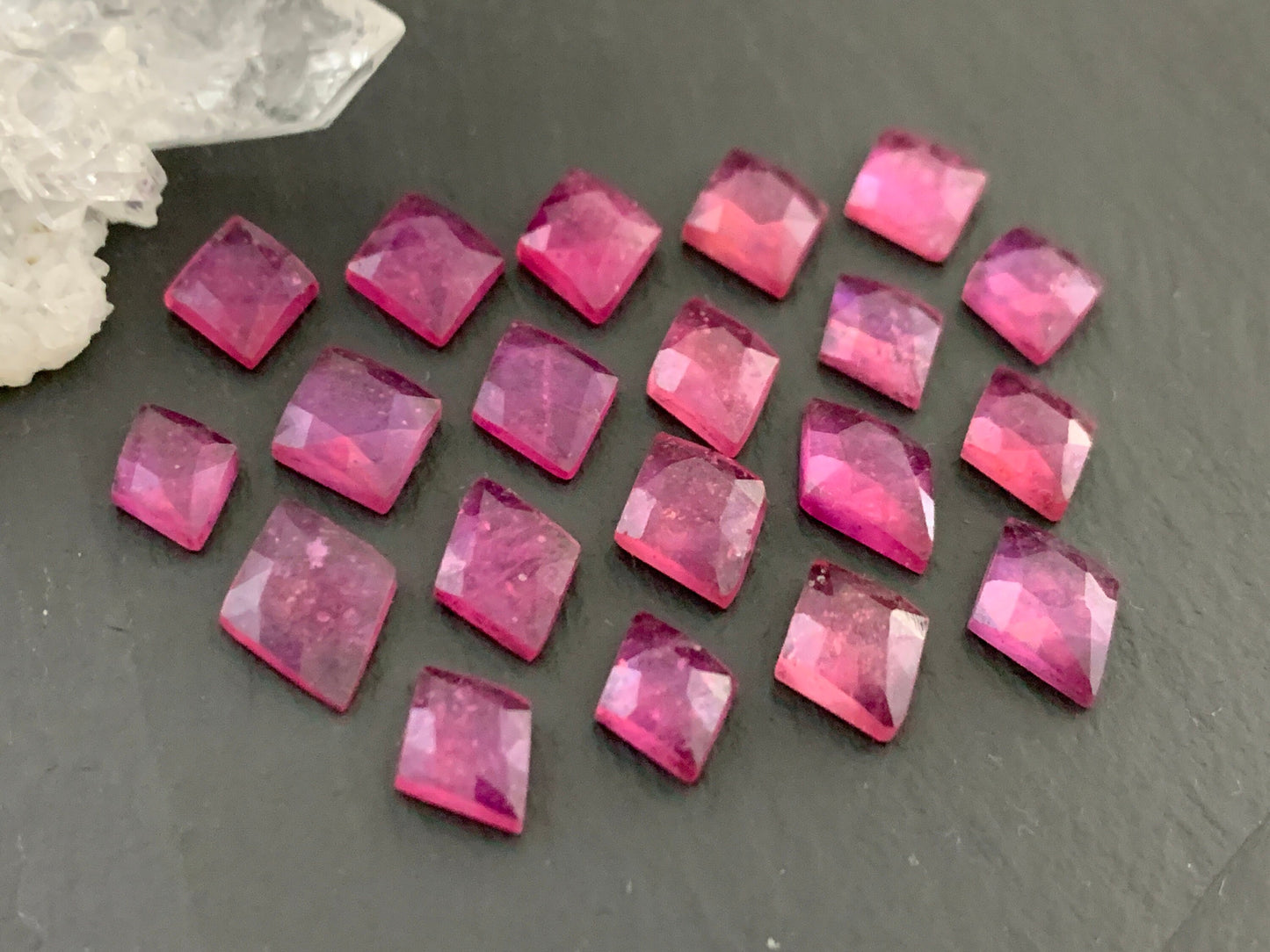Faceted Thailand Pink Sapphire 10-12mm long cabochon