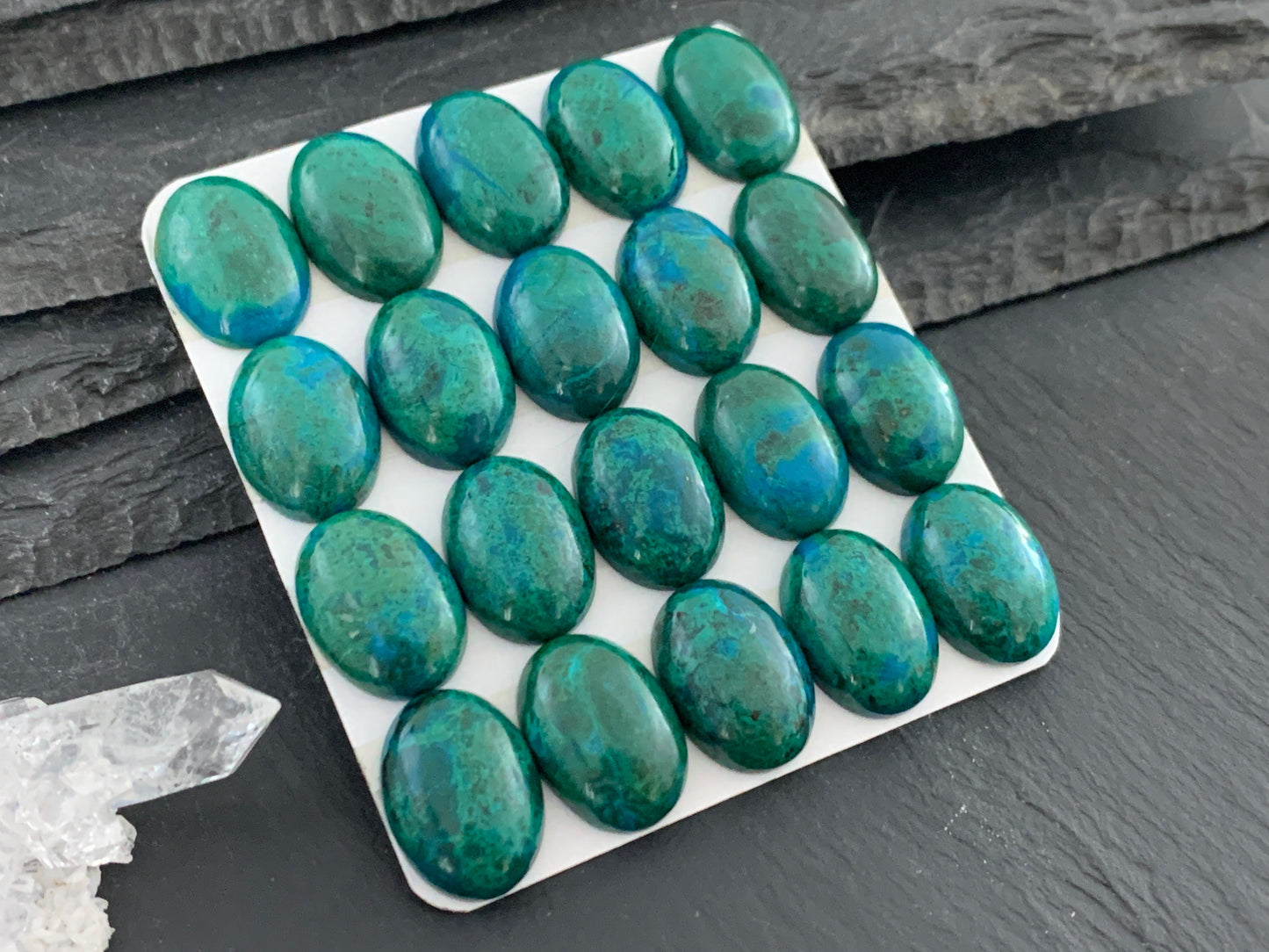 Chrysocolla oval 13x18mm cabochon - Calibrated cabochons