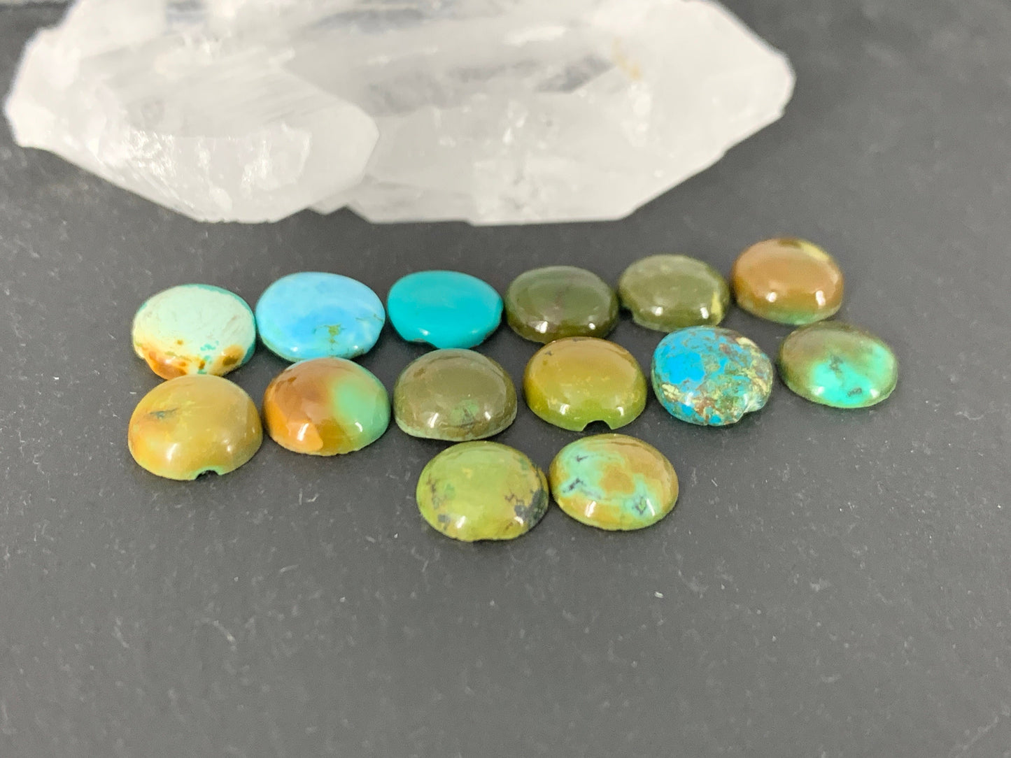 Tibetan Turquoise round 8mm cabochon