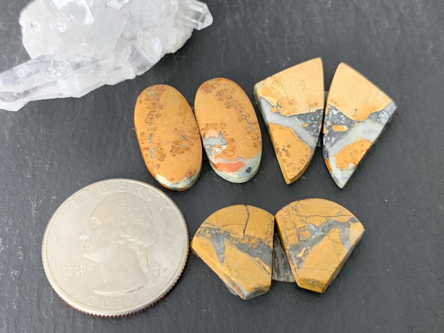 Maligano Jasper cabochon pair