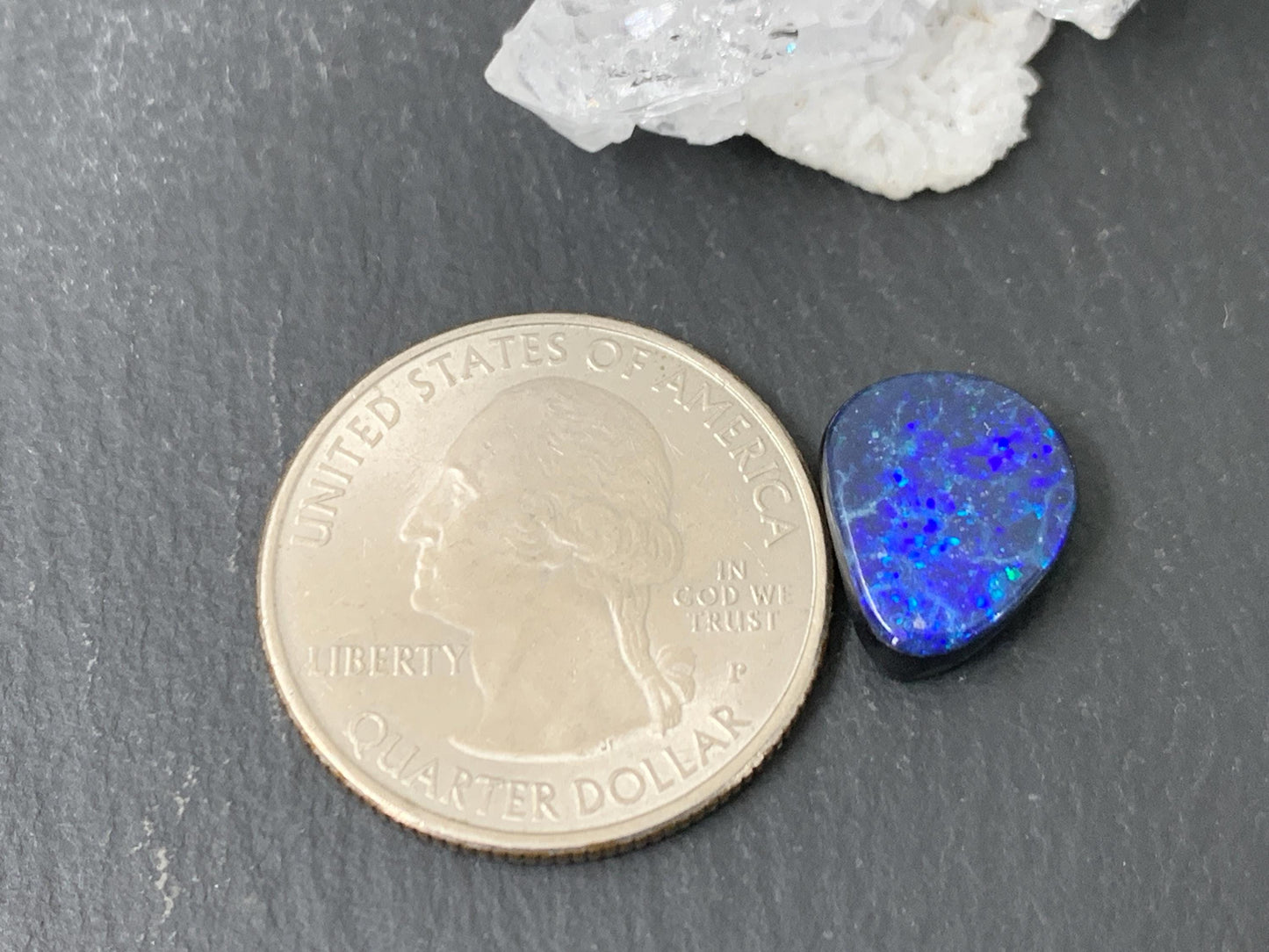 Australian Opal doublet 11x13x4mm cabochon
