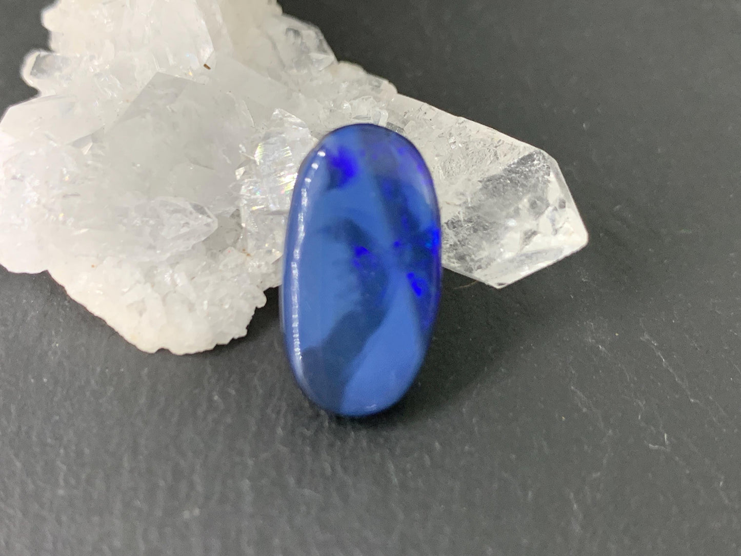 Australian Opal doublet 9x17x5mm cabochon
