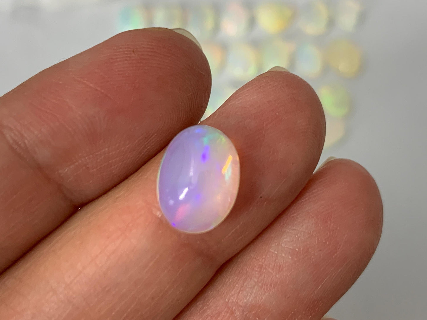 Ethiopian Opal 10-11mm long cabochon