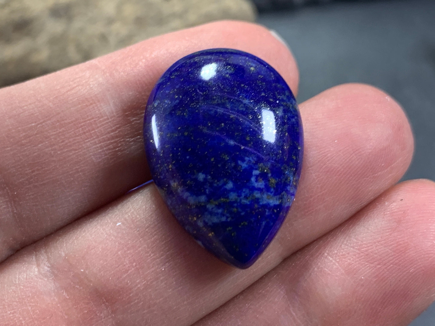 Lapis Lazuli pear 18x25mm cabochon - Calibrated cabochons