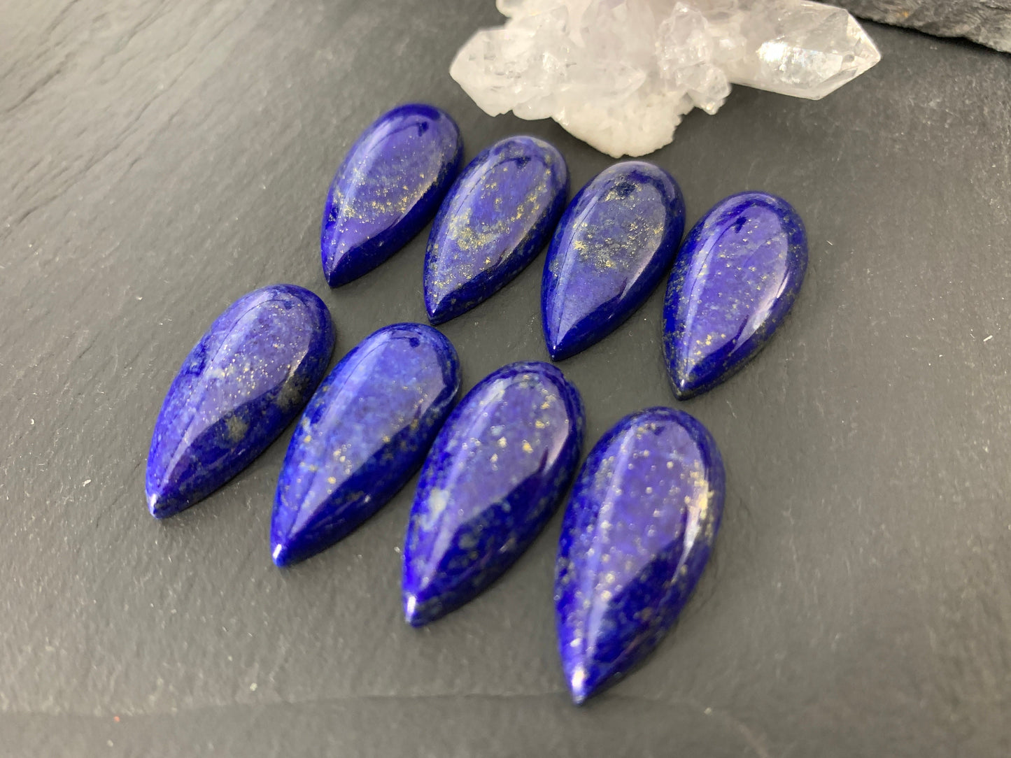 Lapis Lazuli pear 12x25mm cabochon - Calibrated cabochons