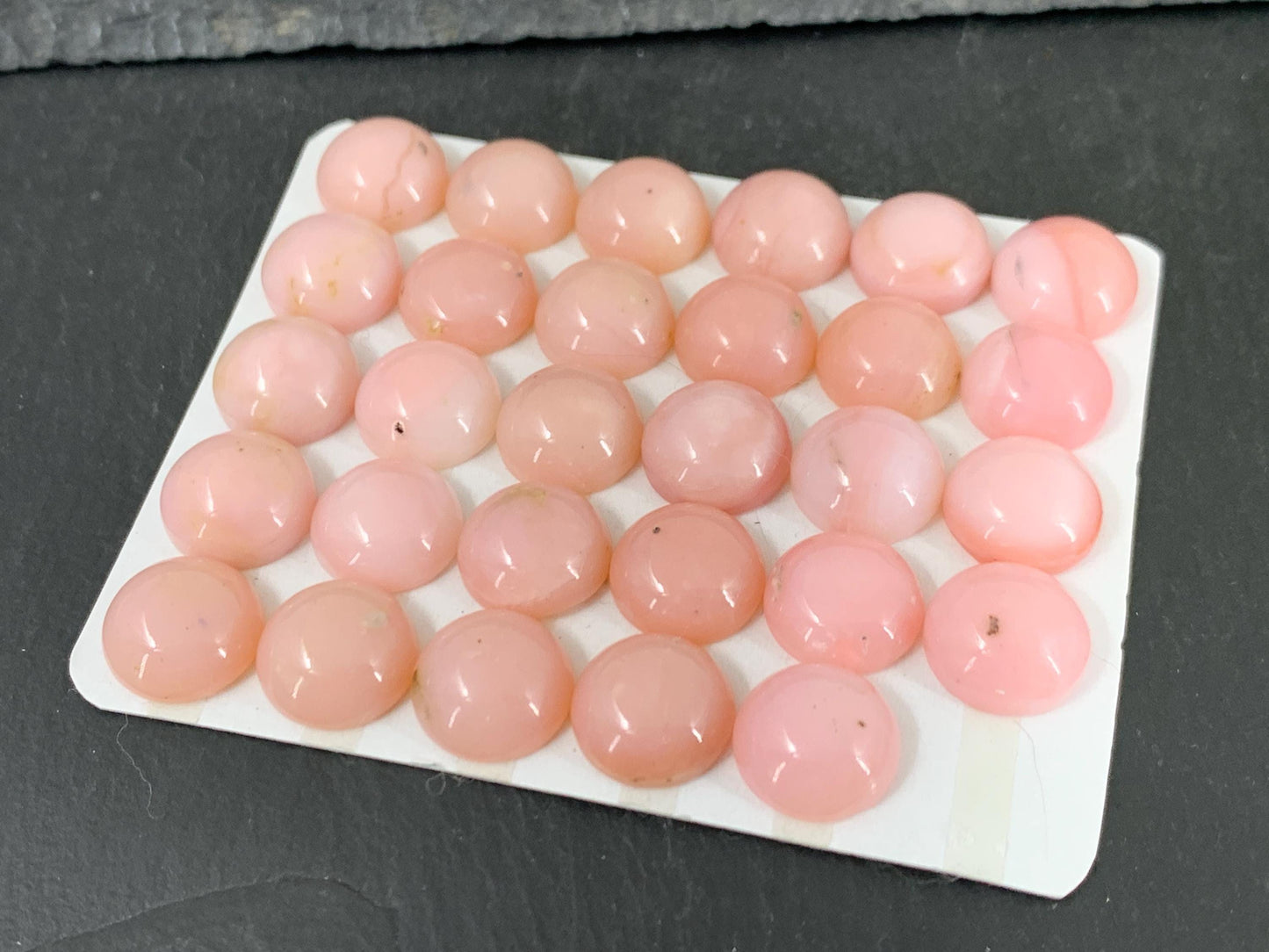 Pink Opal Cabochon - 12mm Round Calibrated Gemstone Jewelry Making Supplies