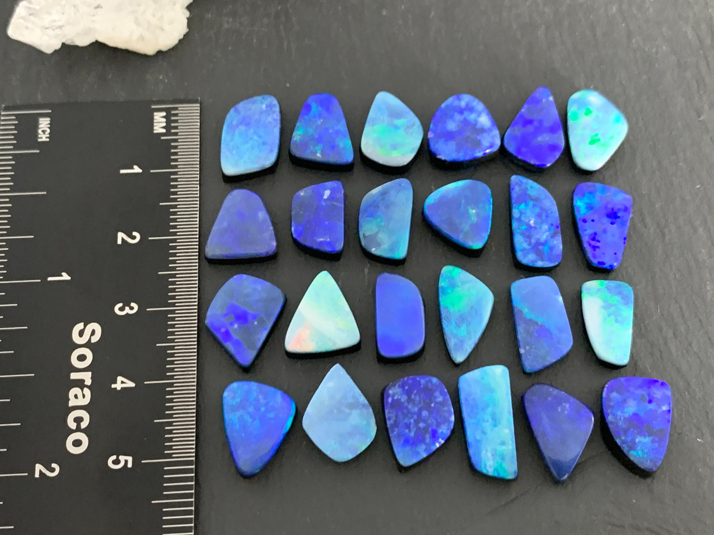 Australian Opal doublet 10-14mm long cabochon