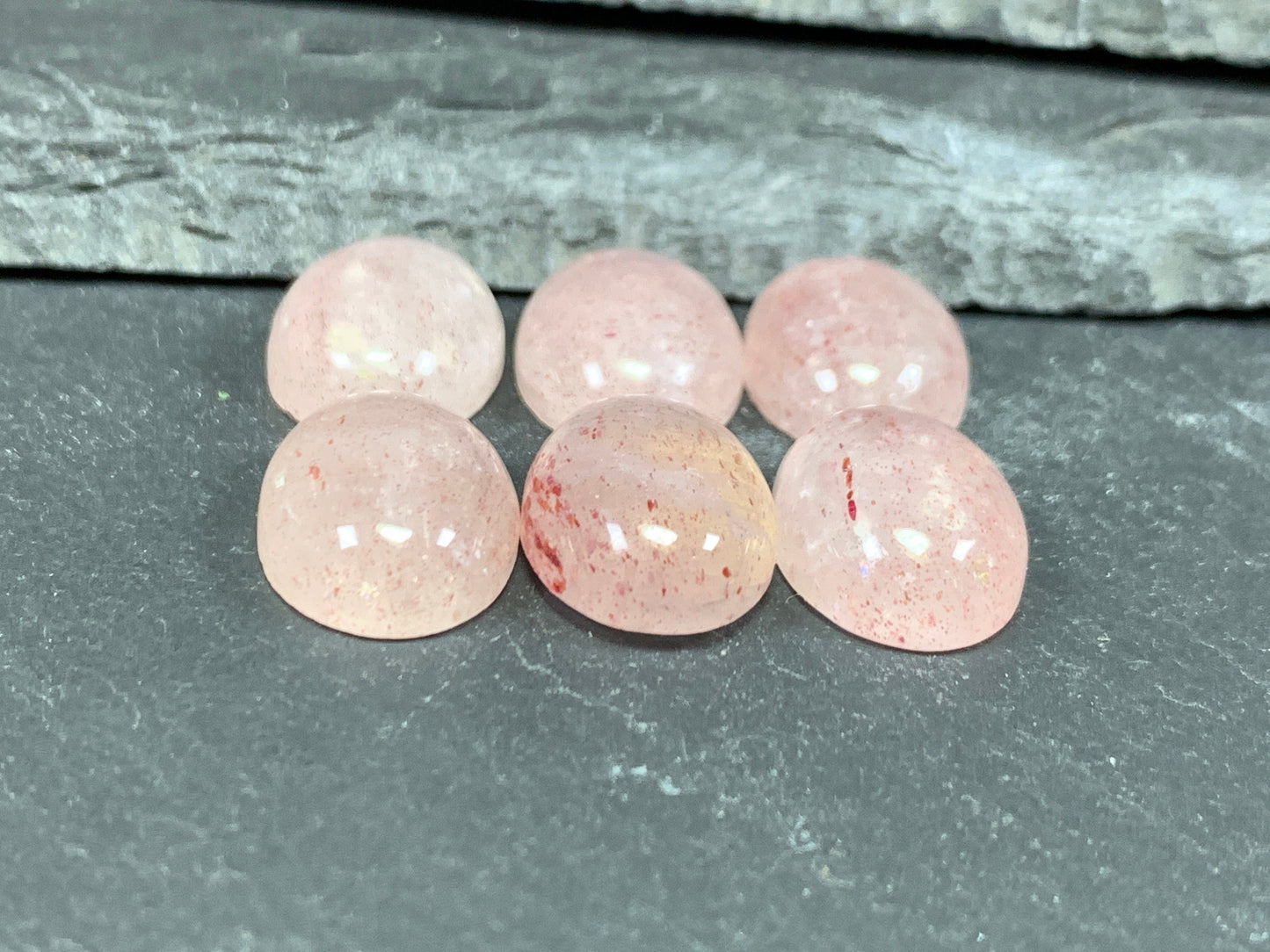 Red Sunstone oval 12x16mm Cabochon - Calibrated cabochons