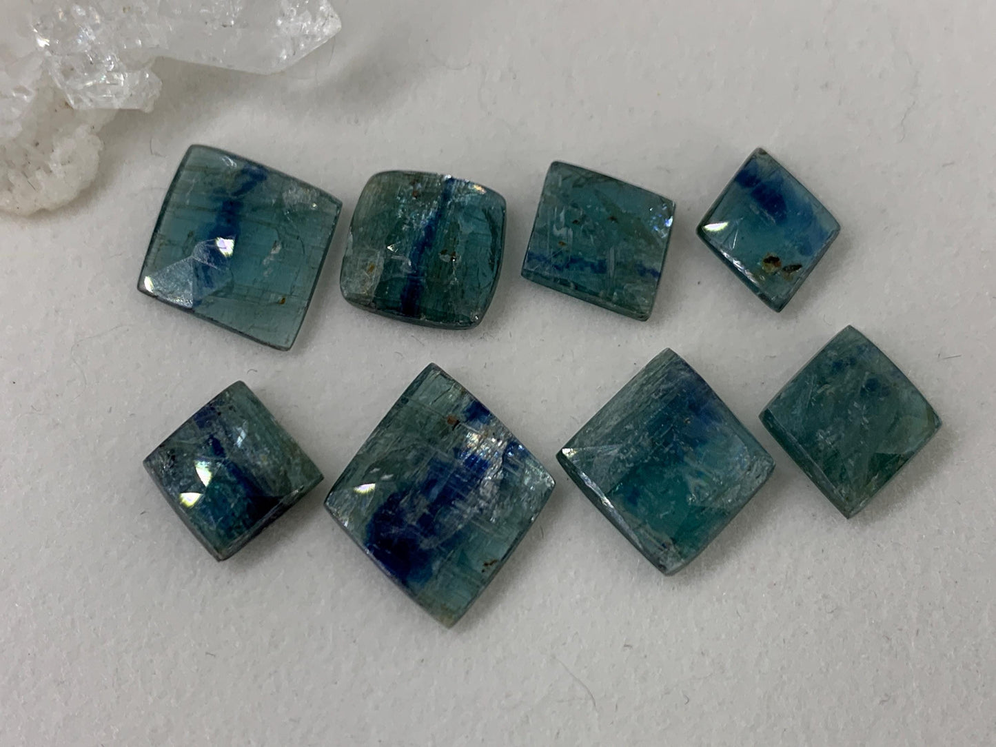 Faceted Kyanite 13-19mm long cabochon- select your cabochon