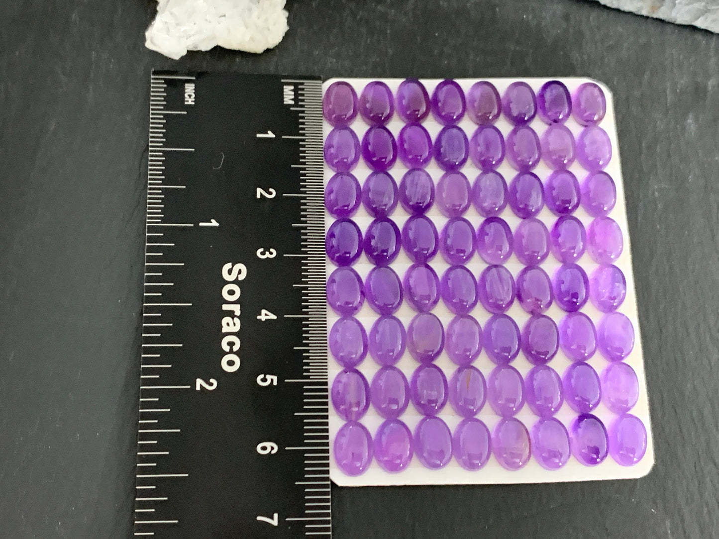 Amethyst oval 6x8mm cabochon- Calibrated cabochons