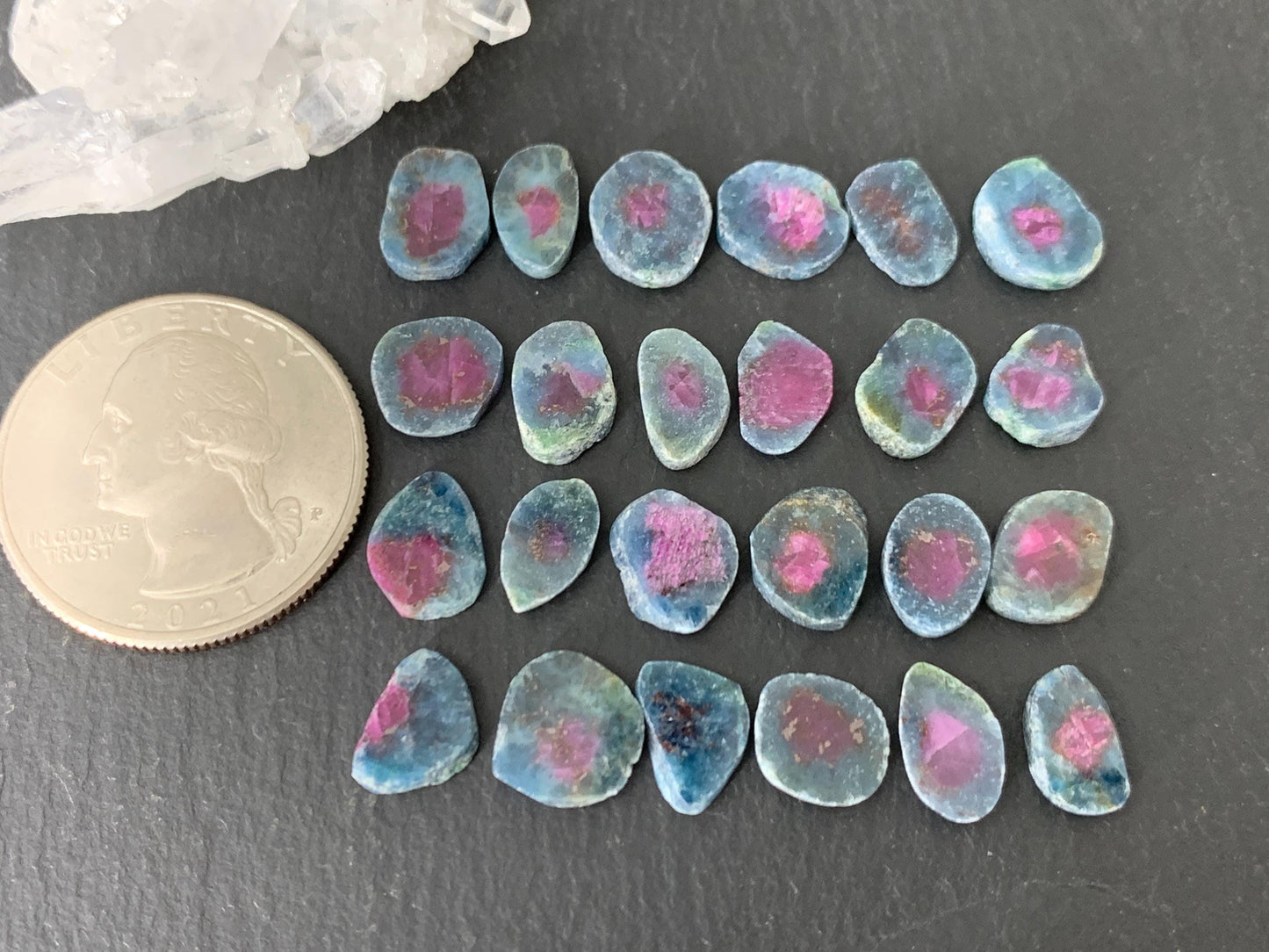 Watermelon Ruby 11mm long slice