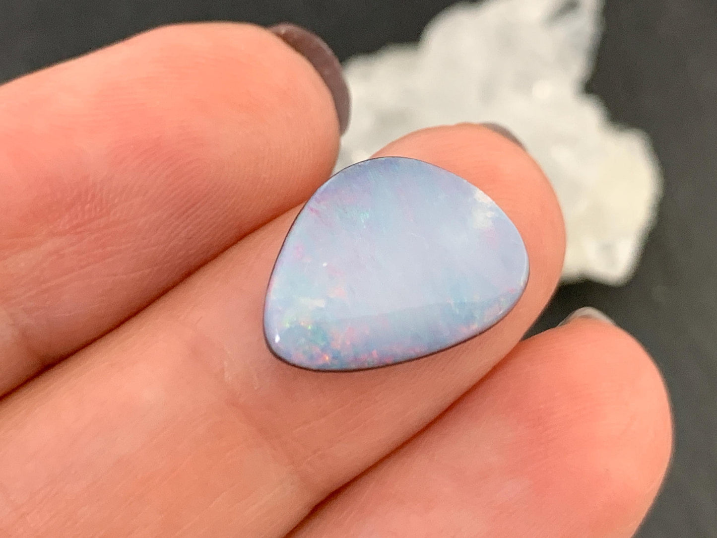 Australian Opal doublet 11x15x4mm cabochon