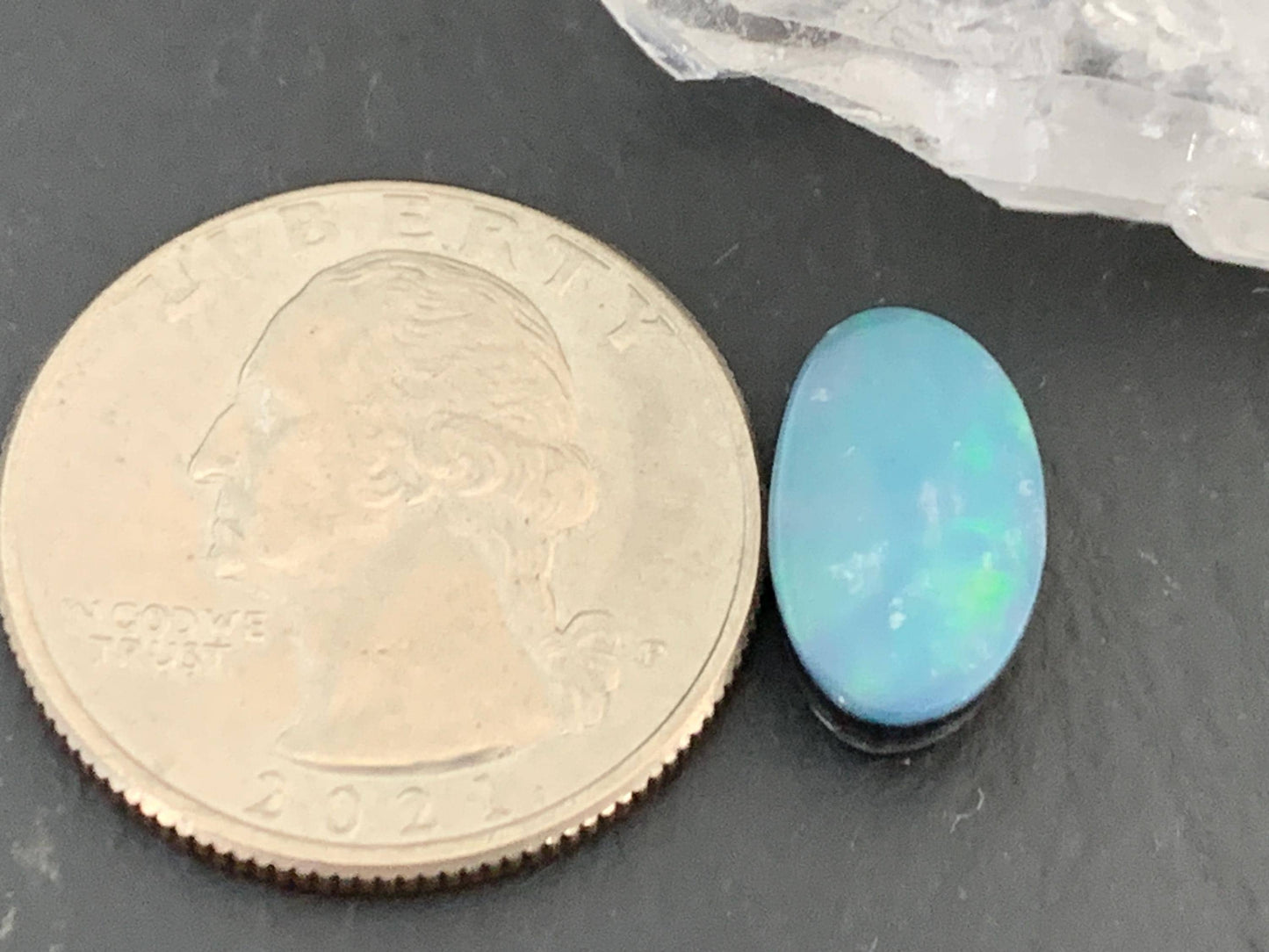 Australian Opal doublet 8x14x4mm cabochon
