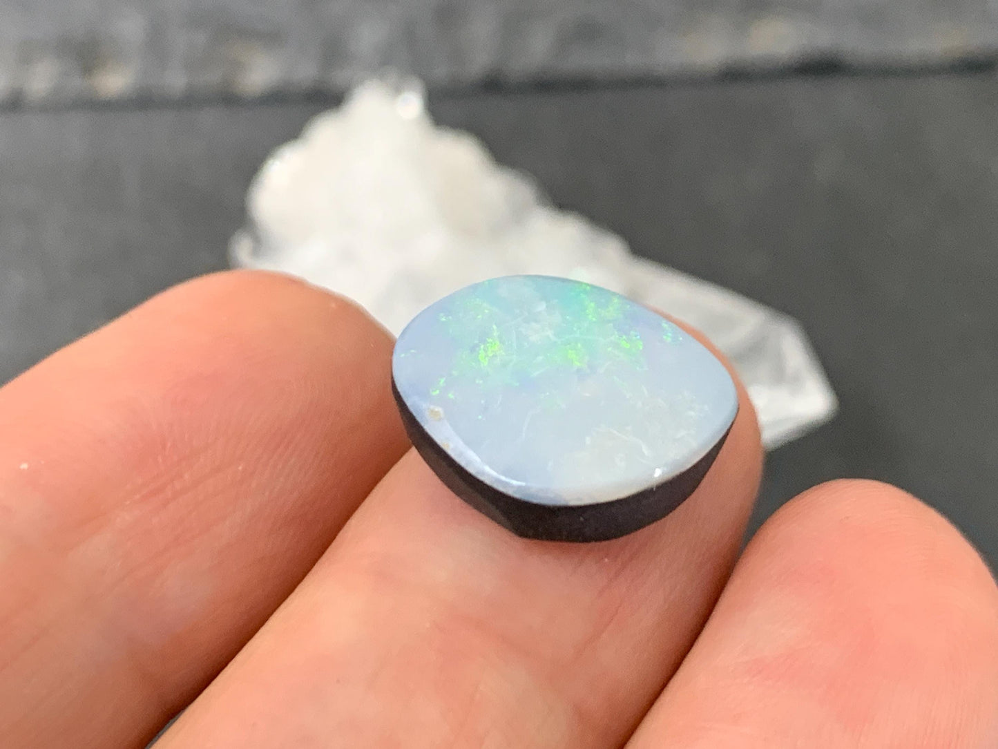 Australian Opal doublet 12x13x4.5mm cabochon