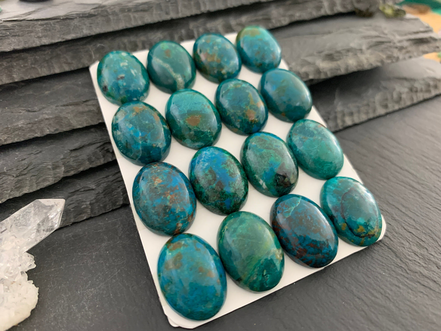 Chrysocolla oval 15x20mm cabochon - Calibrated cabochons