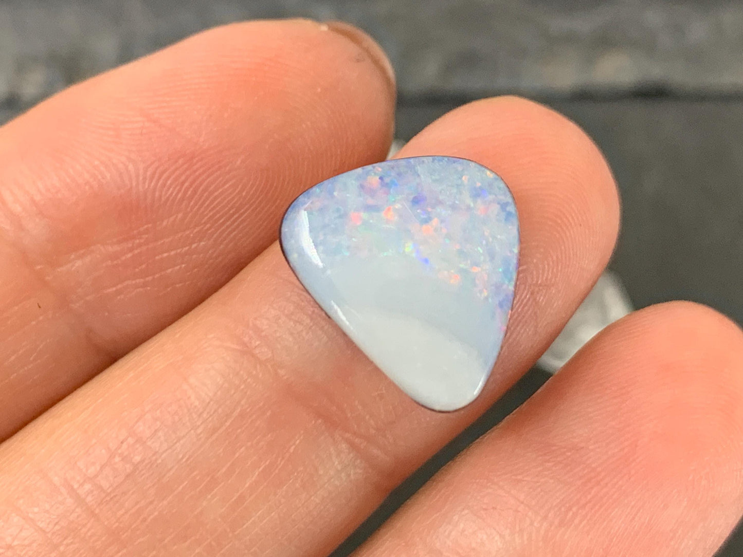 Australian Opal doublet 13x14x5mm cabochon