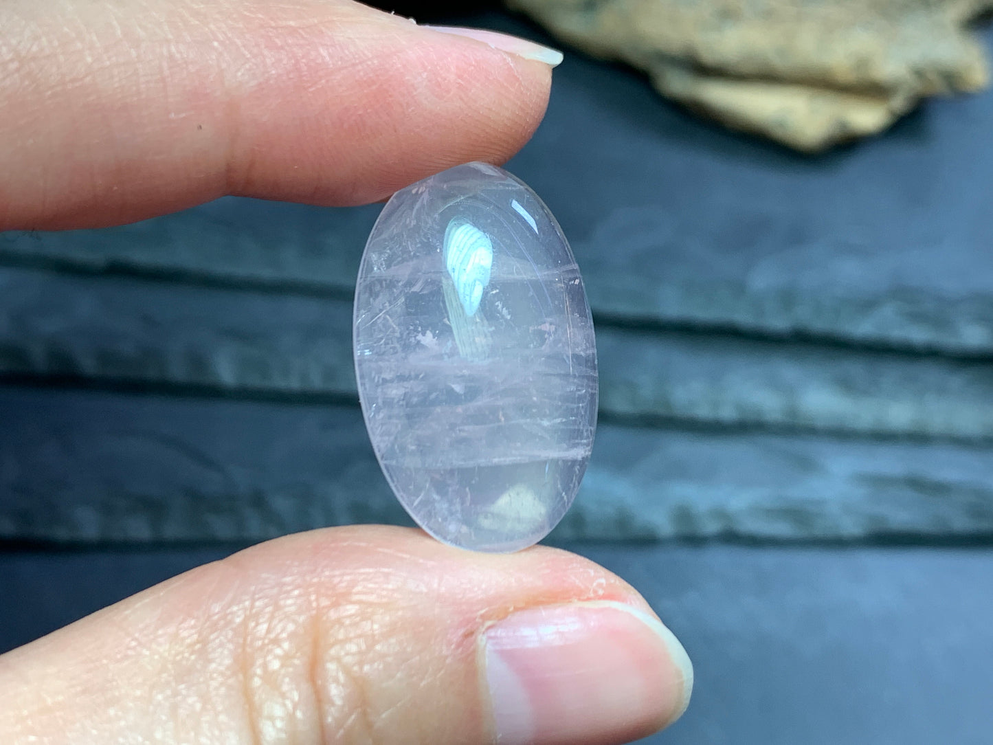 Rose Quartz oval 16x26mm cabochon - Calibrated cabochons