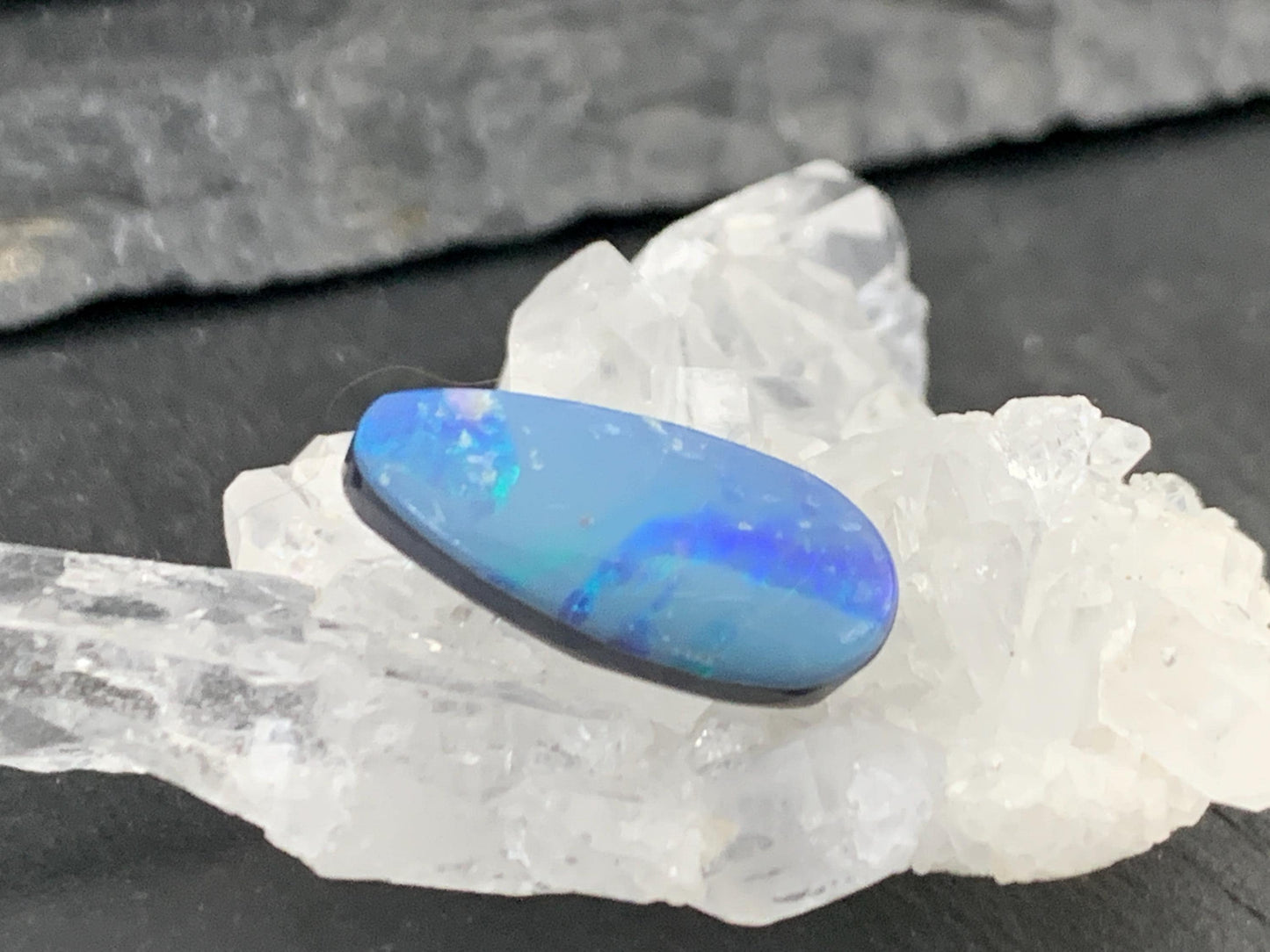 Australian Opal doublet 7x16x5mm cabochon