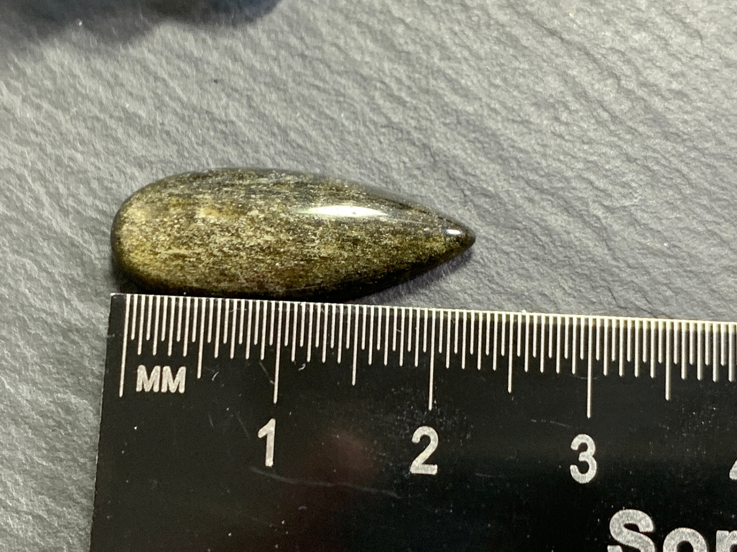 Gold Obsidian pear 10x25mm cabochon - Calibrated cabochons