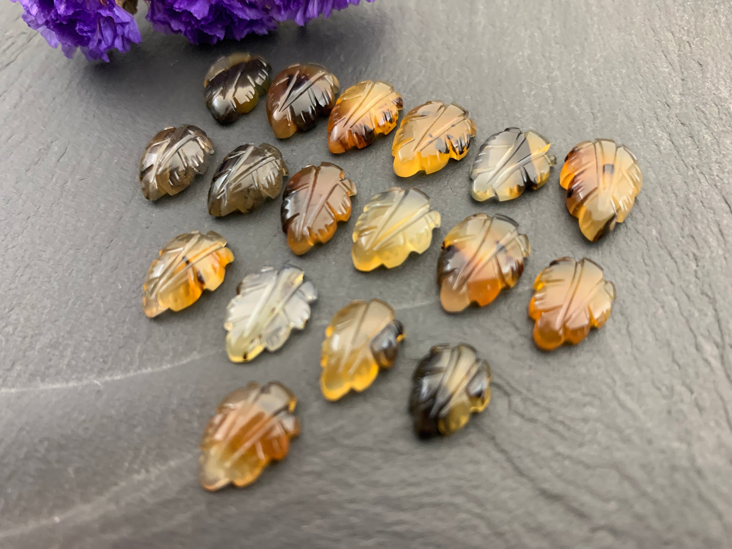 Montana Agate leaf cabochon