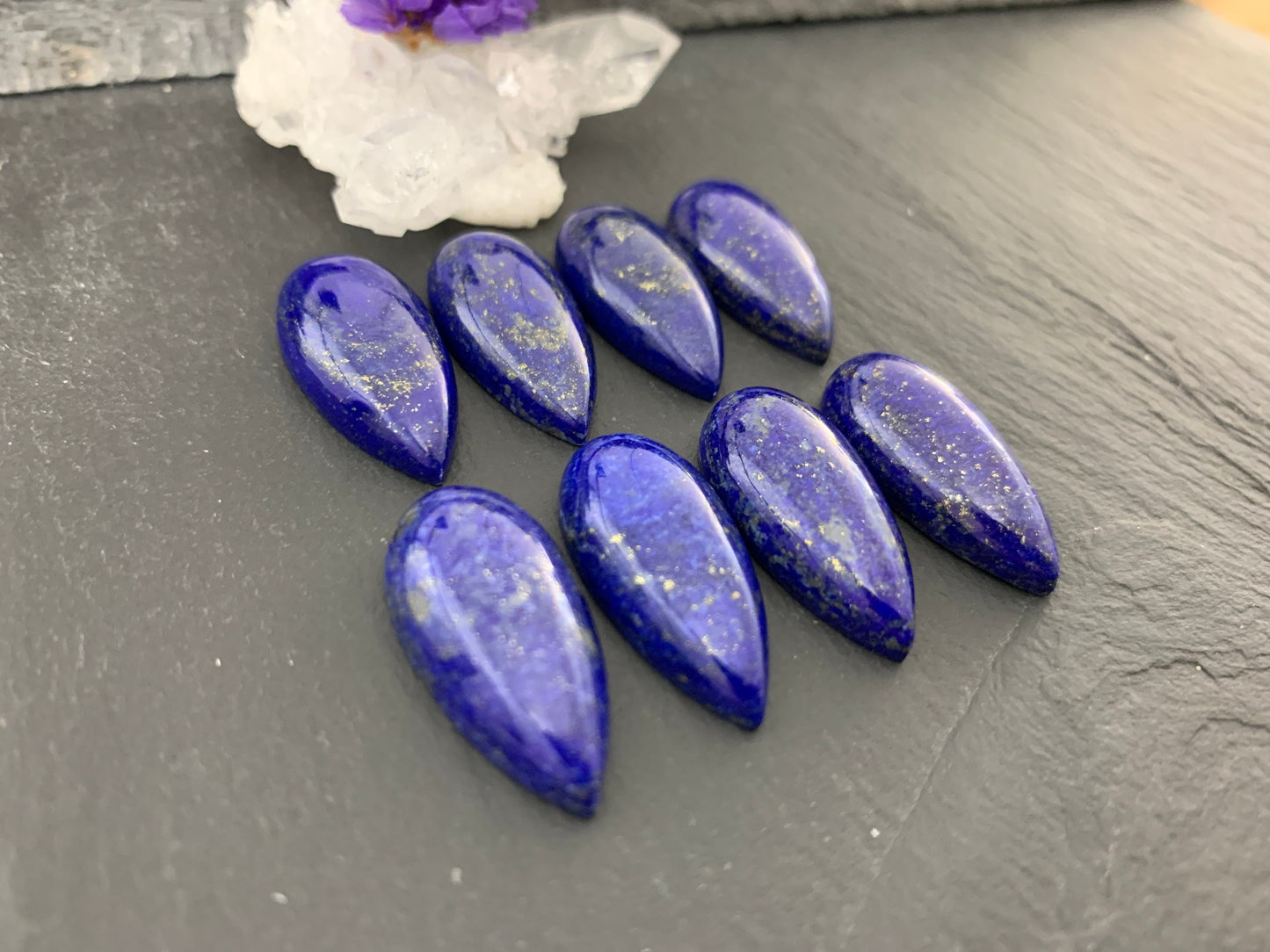 Lapis Lazuli pear 12x25mm cabochon - Calibrated cabochons