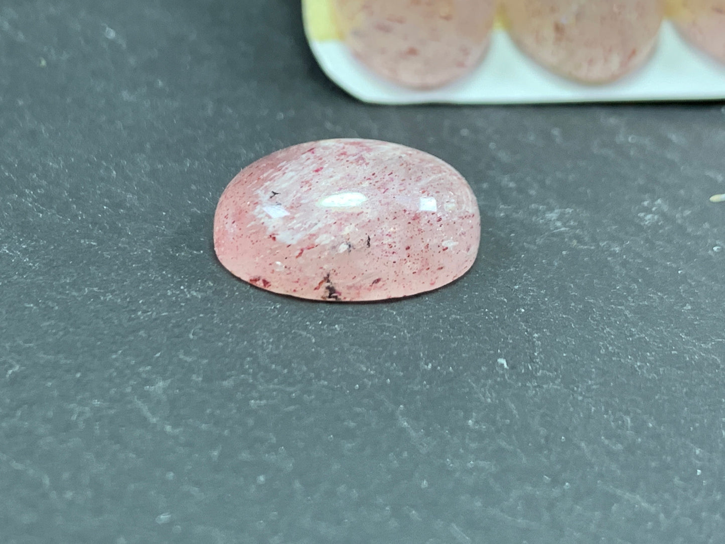 Red Sunstone oval 12x16mm Cabochon - Calibrated Cabochons