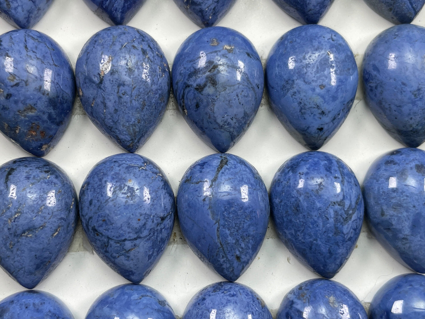 Dumortierite pear 12x16mm cabochon - Calibrated cabochons